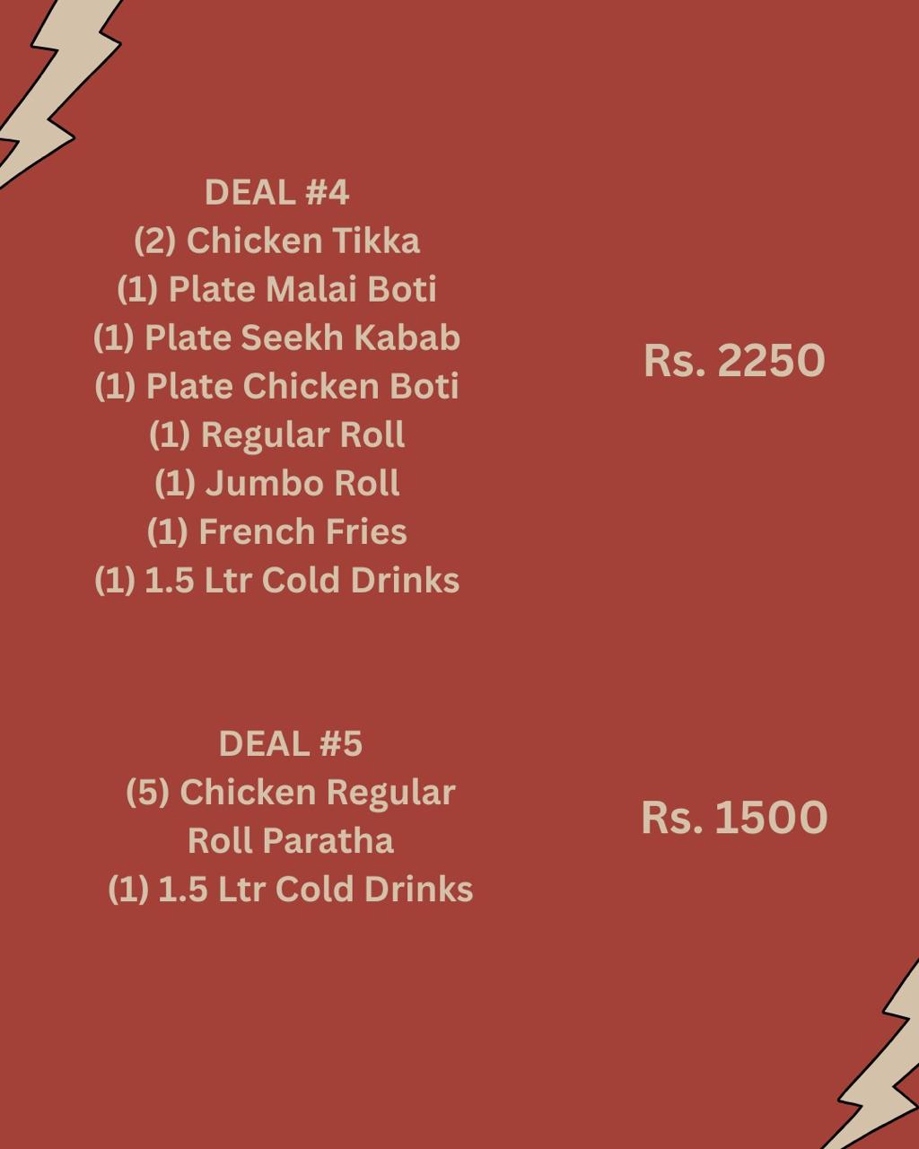 Pizza Deals Menu 1