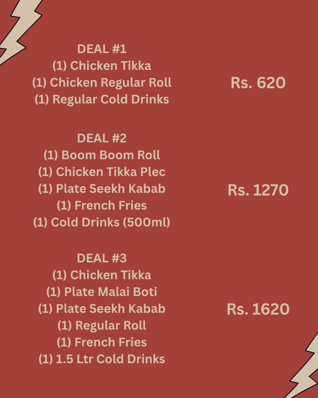 Special Deals Menu